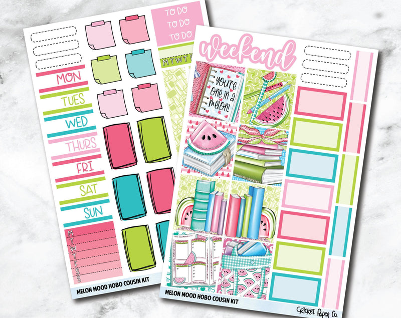 HOBONICHI COUSIN Planner Stickers Mini Kit - Melon Mood-Cricket Paper Co.