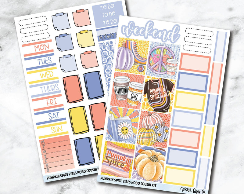 HOBONICHI COUSIN Planner Stickers Mini Kit - Pumpkin Spice Vibes-Cricket Paper Co.