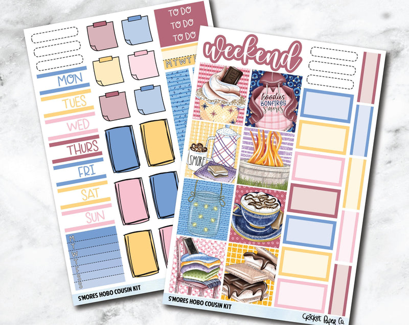 HOBONICHI COUSIN Planner Stickers Mini Kit - S'mores-Cricket Paper Co.
