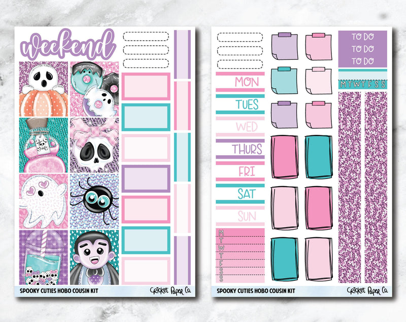 HOBONICHI COUSIN Planner Stickers Mini Kit - Spooky Cuties-Cricket Paper Co.