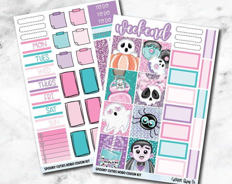 HOBONICHI COUSIN Planner Stickers Mini Kit - Spooky Cuties-Cricket Paper Co.
