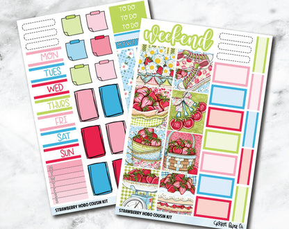 HOBONICHI COUSIN Planner Stickers Mini Kit - Strawberry-Cricket Paper Co.