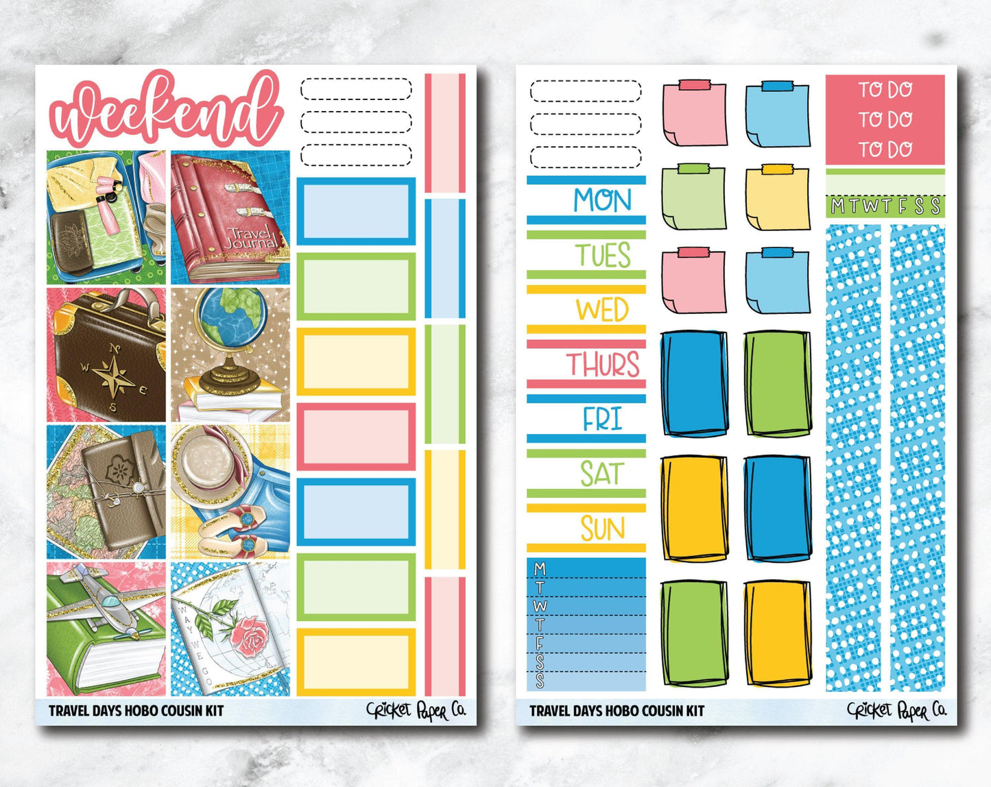 HOBONICHI COUSIN Planner Stickers Mini Kit - Travel Days-Cricket Paper Co.