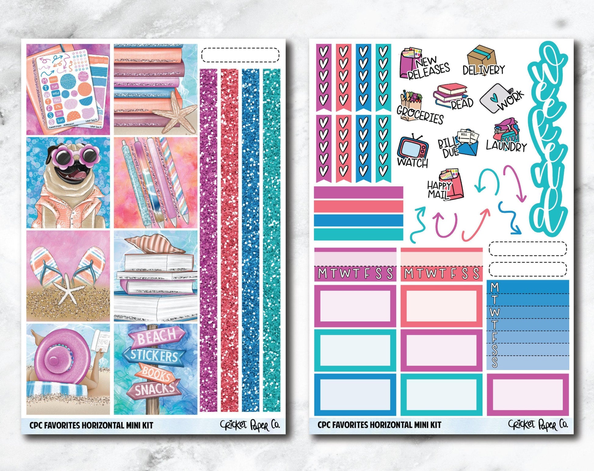 HORIZONTAL Planner Stickers Mini Kit - CPC Favorites-Cricket Paper Co.