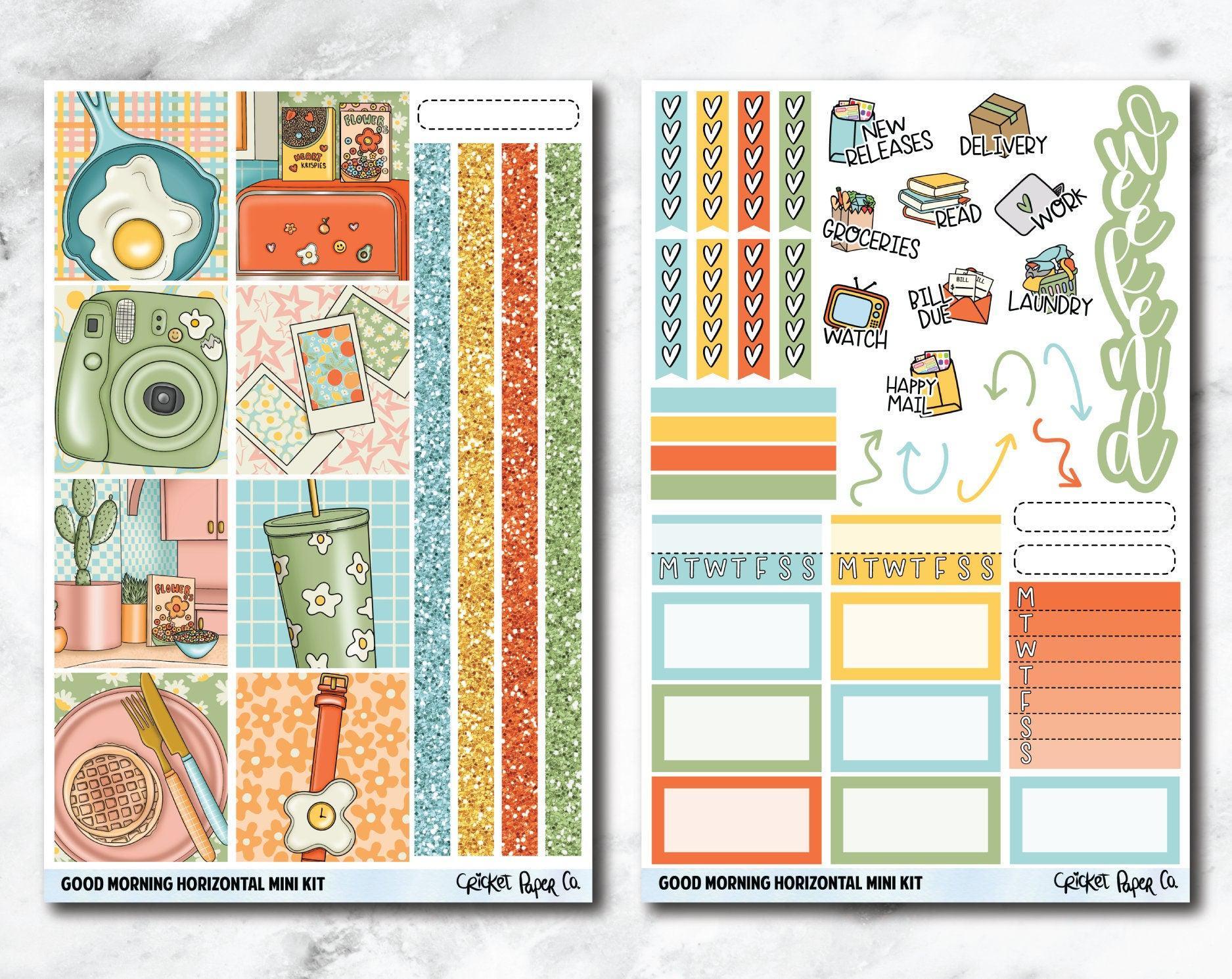 HORIZONTAL Planner Stickers Mini Kit - Good Morning – Cricket Paper Co.