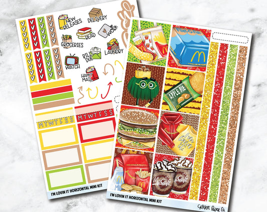HORIZONTAL Planner Stickers Mini Kit - I'm Lovin It-Cricket Paper Co.