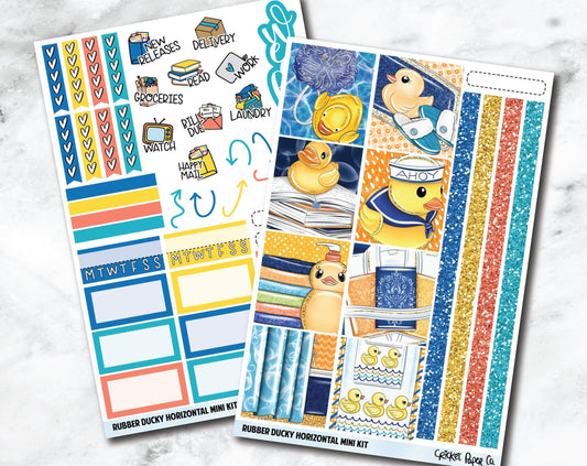 HORIZONTAL Planner Stickers Mini Kit - Rubber Ducky-Cricket Paper Co.