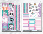 HORIZONTAL Planner Stickers Mini Kit - Spooky Cuties-Cricket Paper Co.
