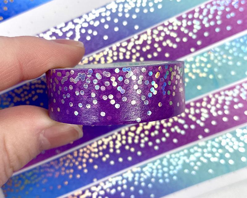 Holographic Foiled Confetti Washi Tape - Mermaid Vibes-Cricket Paper Co.