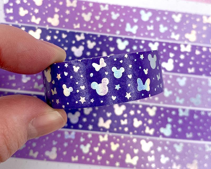 Holographic Foiled Magical Medley Washi Tape - Purple Potion-Cricket Paper Co.
