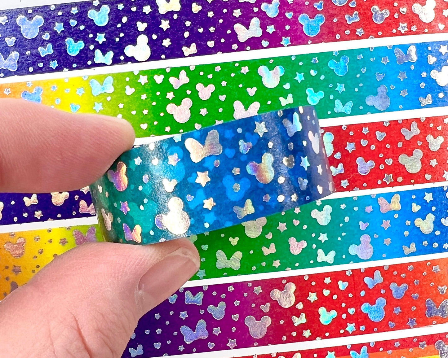 Holographic Foiled Magical Medley Washi Tape - Rainbow Gradient-Cricket Paper Co.