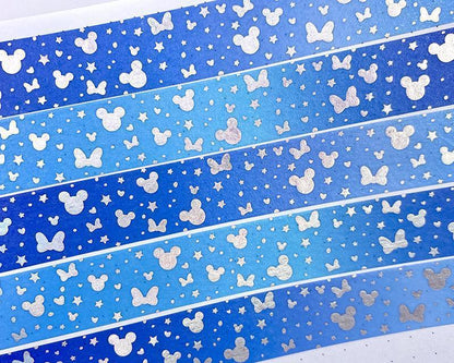 Holographic Foiled Magical Medley Washi Tape - Sky Blue-Cricket Paper Co.