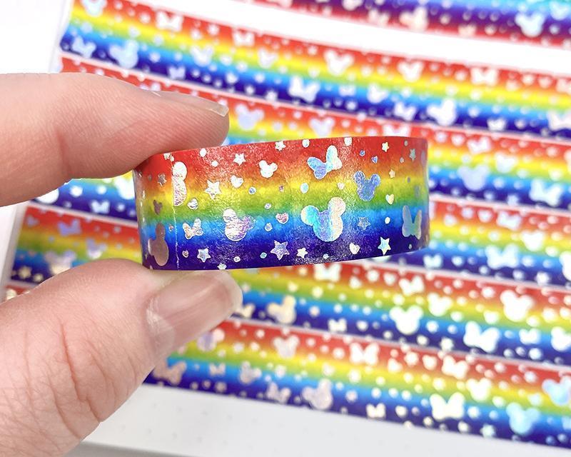 Holographic Foiled Magical Medley Washi Tape - Snow White-Cricket Paper Co.
