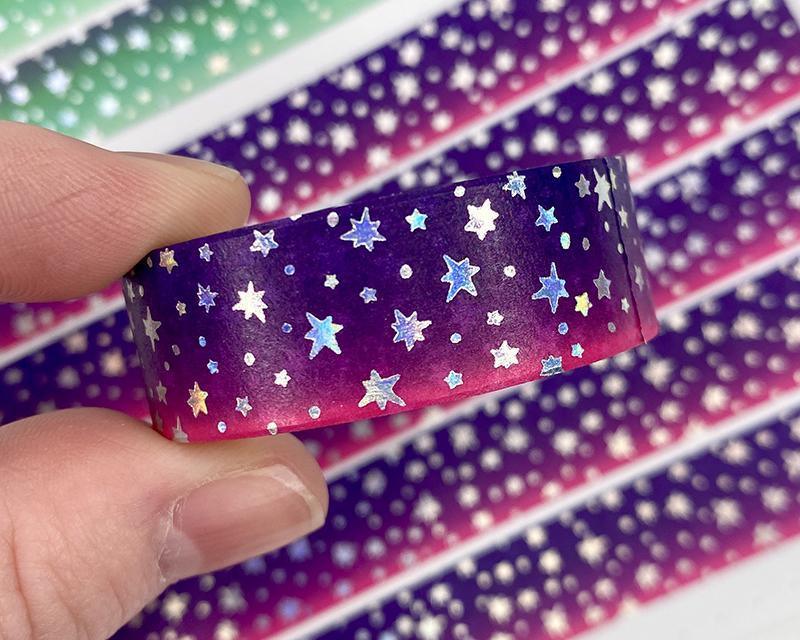 Holographic Foiled Star Burst Washi Tape - Razzle Dazzle-Cricket Paper Co.