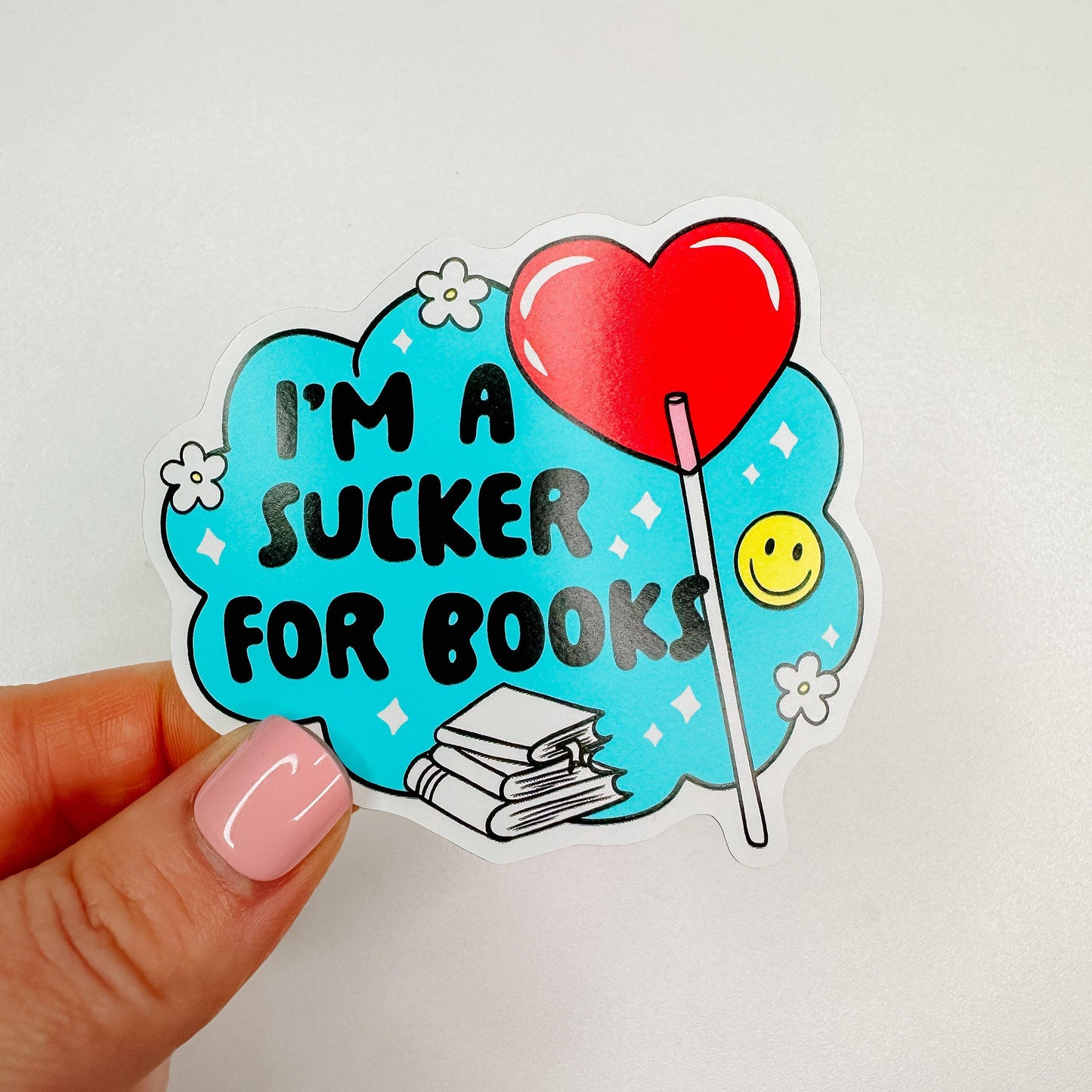 I'm a Sucker for Books - Bookish Vinyl Sticker-Cricket Paper Co.