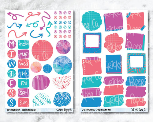 JOURNALING KIT Stickers for Planners, Journals and Notebooks - CPC Favorites-Cricket Paper Co.