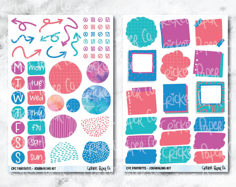 JOURNALING KIT Stickers for Planners, Journals and Notebooks - CPC Favorites-Cricket Paper Co.