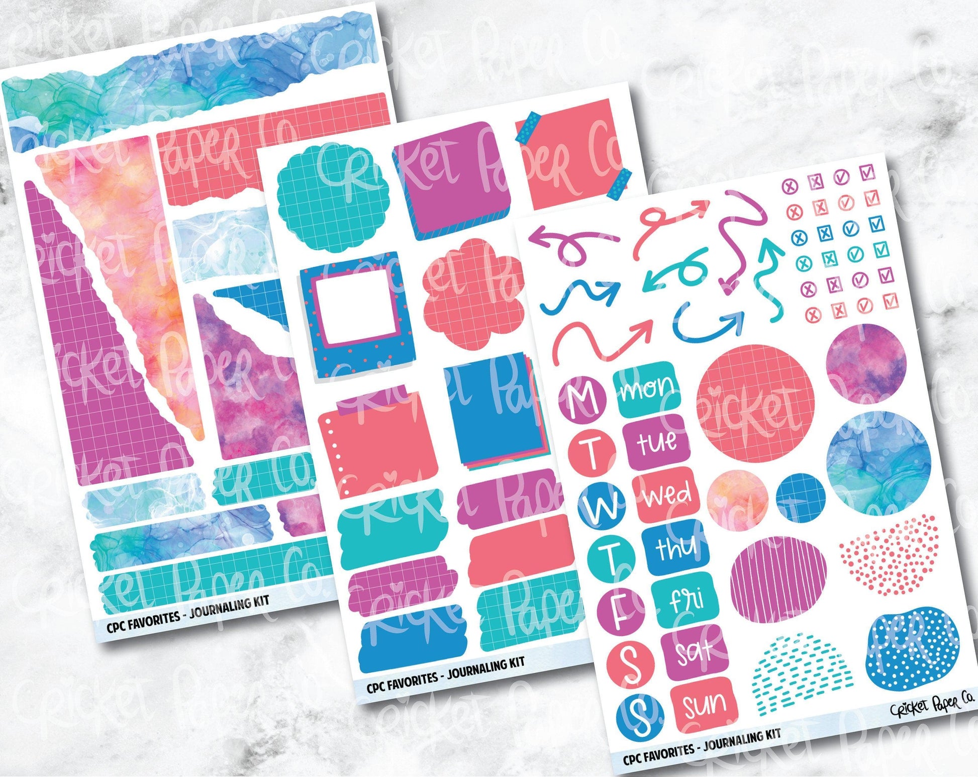 JOURNALING KIT Stickers for Planners, Journals and Notebooks - CPC Favorites-Cricket Paper Co.