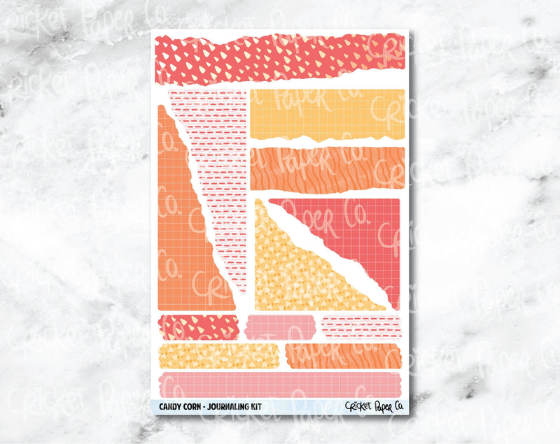 JOURNALING KIT Stickers for Planners, Journals and Notebooks - Candy Corn-Cricket Paper Co.