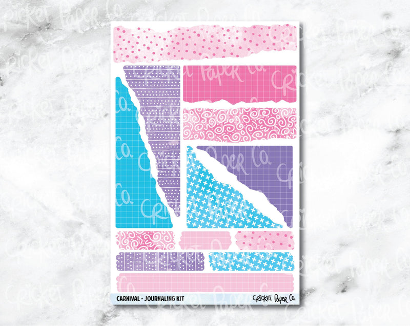 JOURNALING KIT Stickers for Planners, Journals and Notebooks - Carnival-Cricket Paper Co.