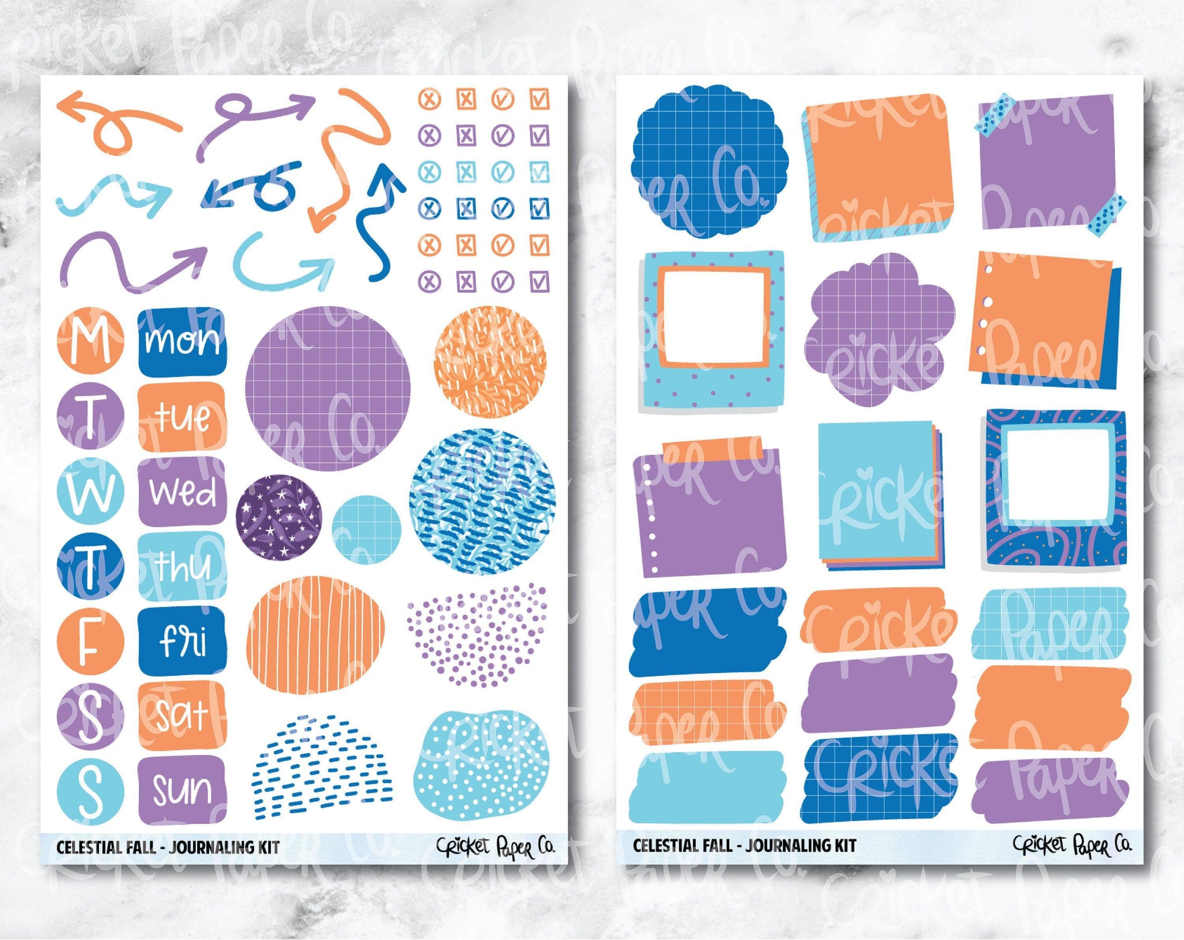 JOURNALING KIT Stickers for Planners, Journals and Notebooks - Celestial  Fall