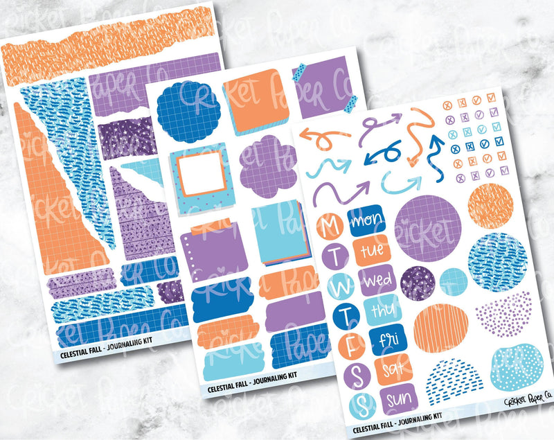 JOURNALING KIT Stickers for Planners, Journals and Notebooks - Celestial  Fall