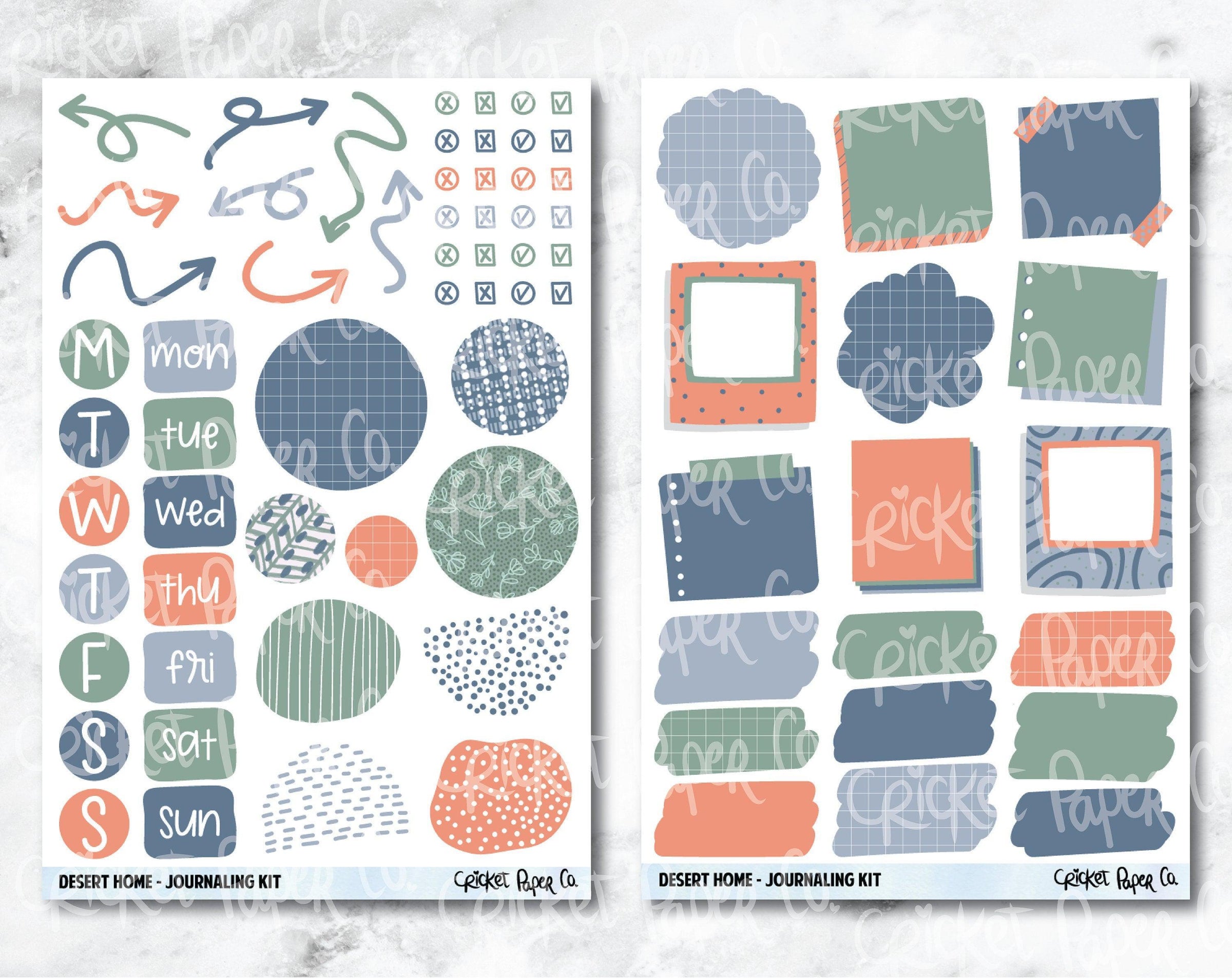 JOURNALING KIT Stickers for Planners, Journals and Notebooks - Desert –  Cricket Paper Co.