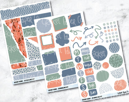 JOURNALING KIT Stickers for Planners, Journals and Notebooks - Desert Home-Cricket Paper Co.