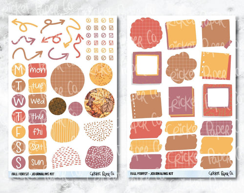 JOURNALING KIT Stickers for Planners, Journals and Notebooks - Fall Forest-Cricket Paper Co.