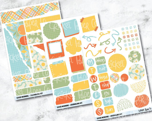 JOURNALING KIT Stickers for Planners, Journals and Notebooks - Good Morning-Cricket Paper Co.
