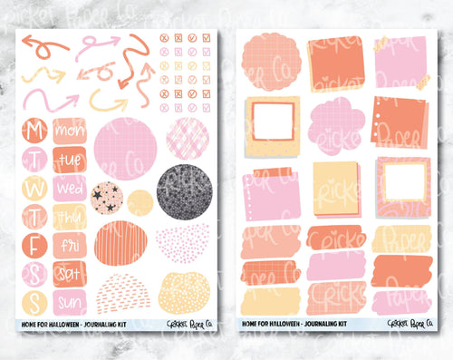 JOURNALING KIT Stickers for Planners, Journals and Notebooks - Home for Halloween-Cricket Paper Co.