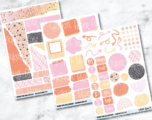 JOURNALING KIT Stickers for Planners, Journals and Notebooks - Home for Halloween-Cricket Paper Co.