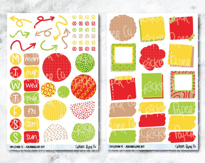 JOURNALING KIT Stickers for Planners, Journals and Notebooks - I'm Lovin It-Cricket Paper Co.