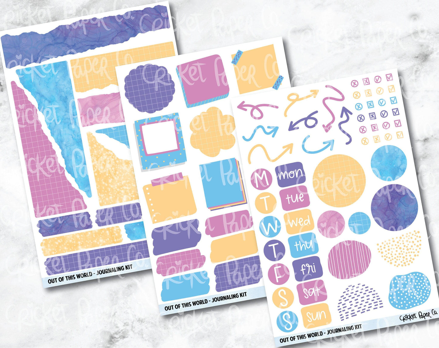 JOURNALING KIT Stickers for Planners, Journals and Notebooks - Out of This World-Cricket Paper Co.
