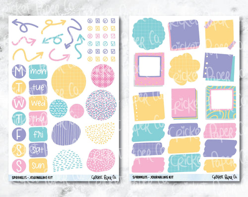 JOURNALING KIT Stickers for Planners, Journals and Notebooks - Sprinkles-Cricket Paper Co.
