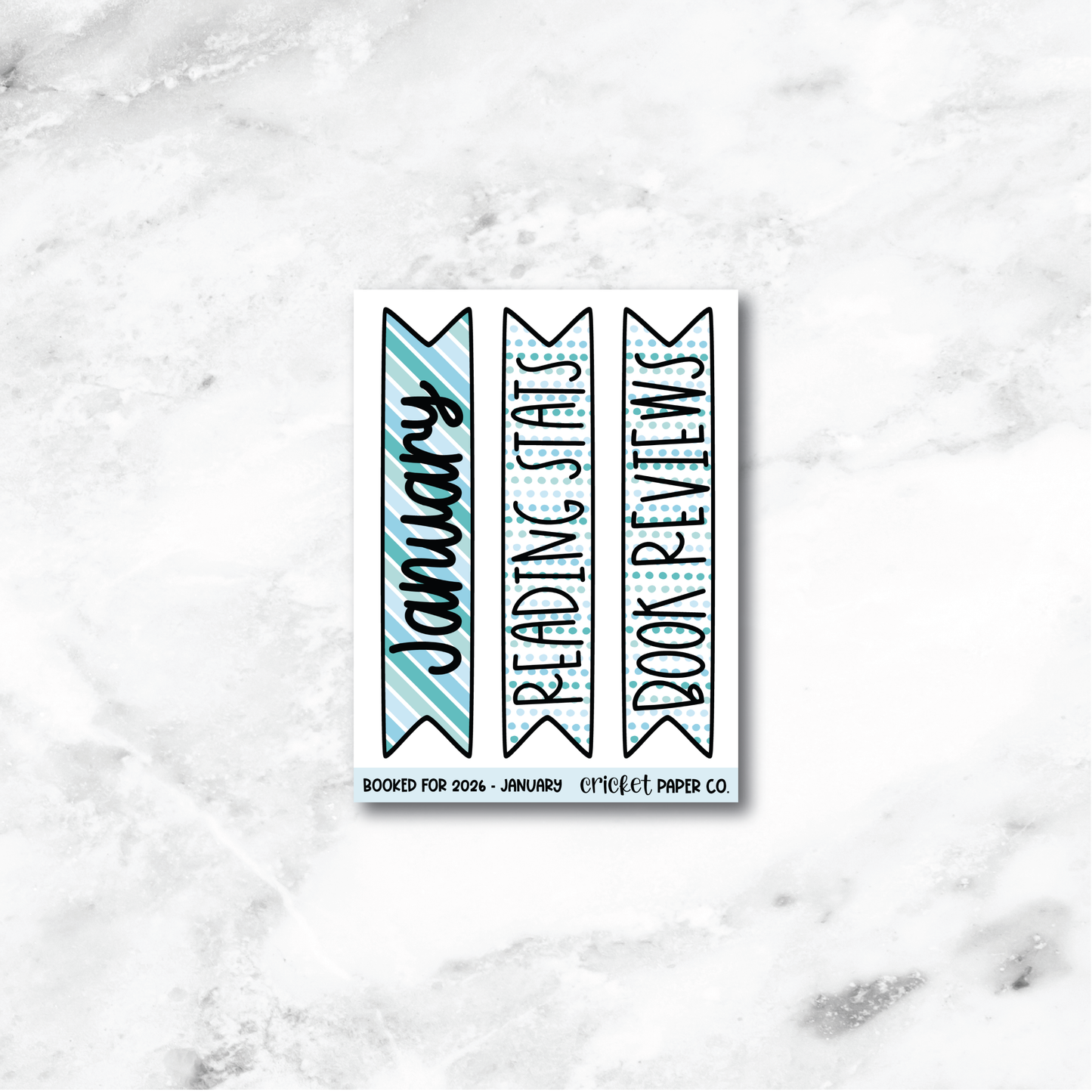 Book and Reading Journal Stickers - January