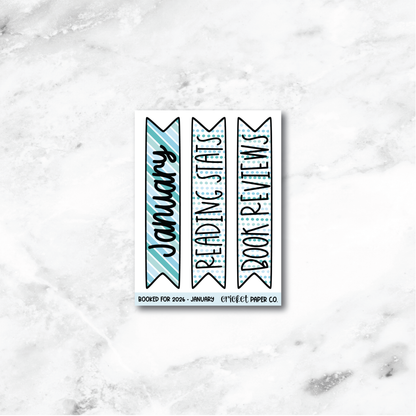 Book and Reading Journal Stickers - January