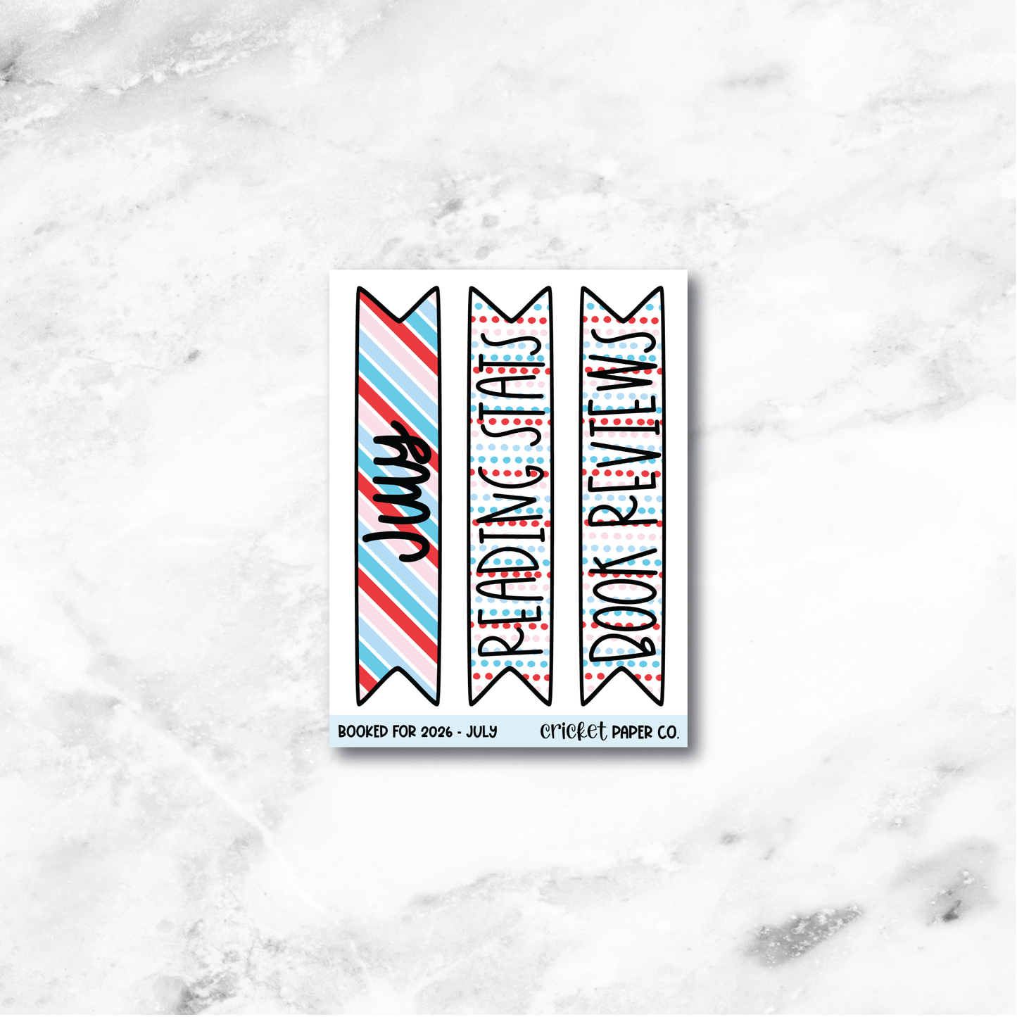 Book and Reading Journal Stickers - July