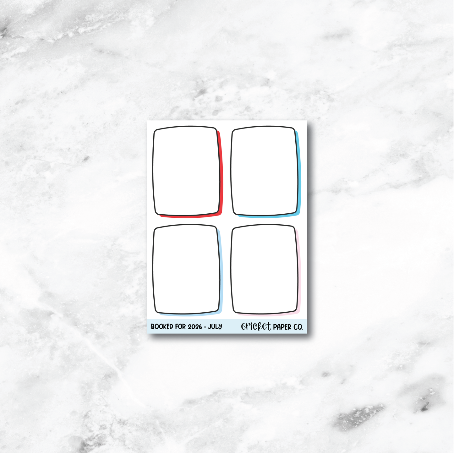 Book and Reading Journal Stickers - July