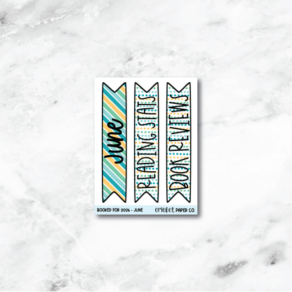 Book and Reading Journal Stickers - June