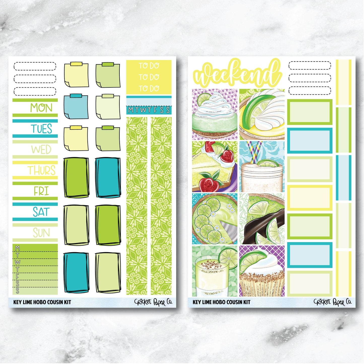 Key Lime HOBONICHI COUSIN Planner Stickers Mini Kit-Cricket Paper Co.