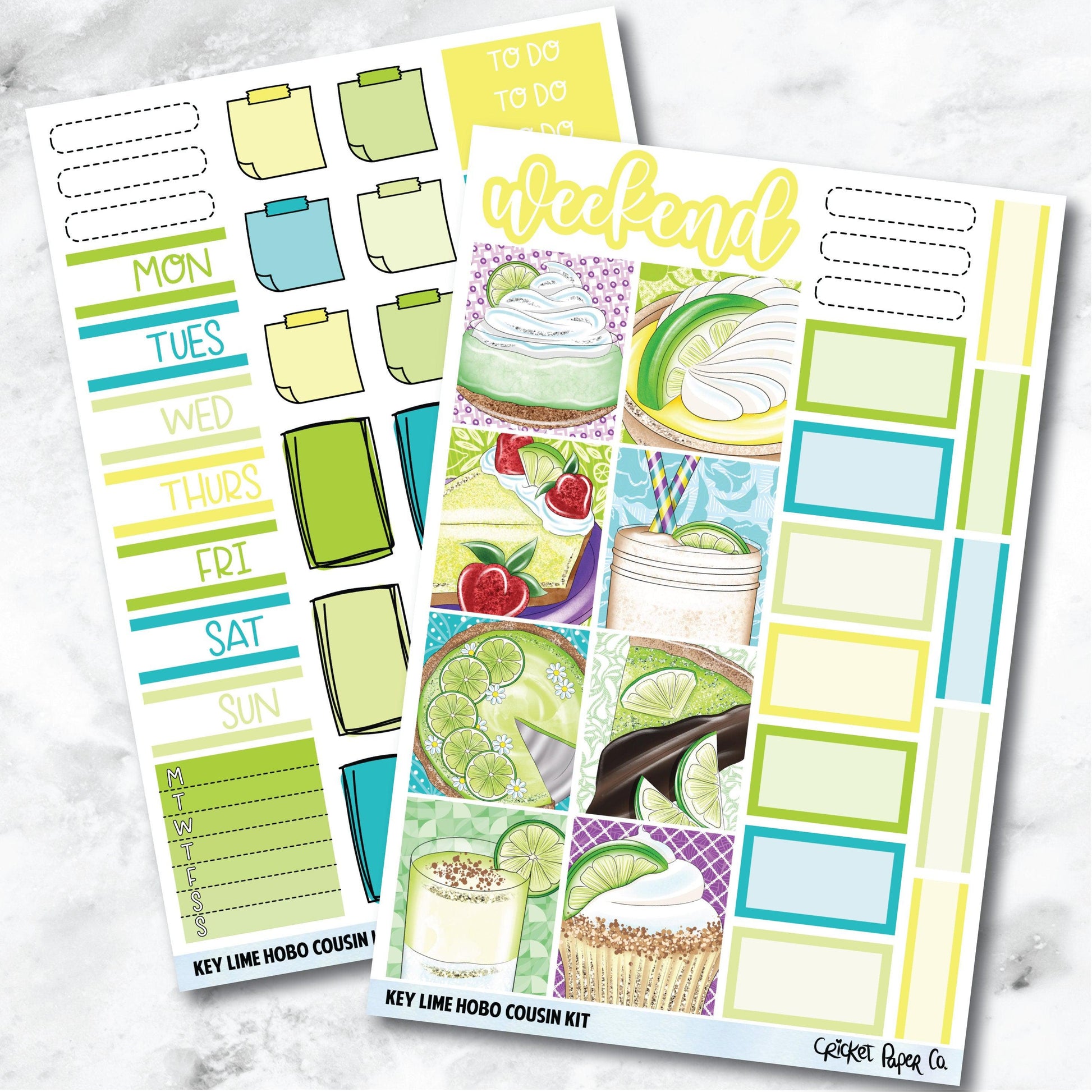 Key Lime HOBONICHI COUSIN Planner Stickers Mini Kit-Cricket Paper Co.