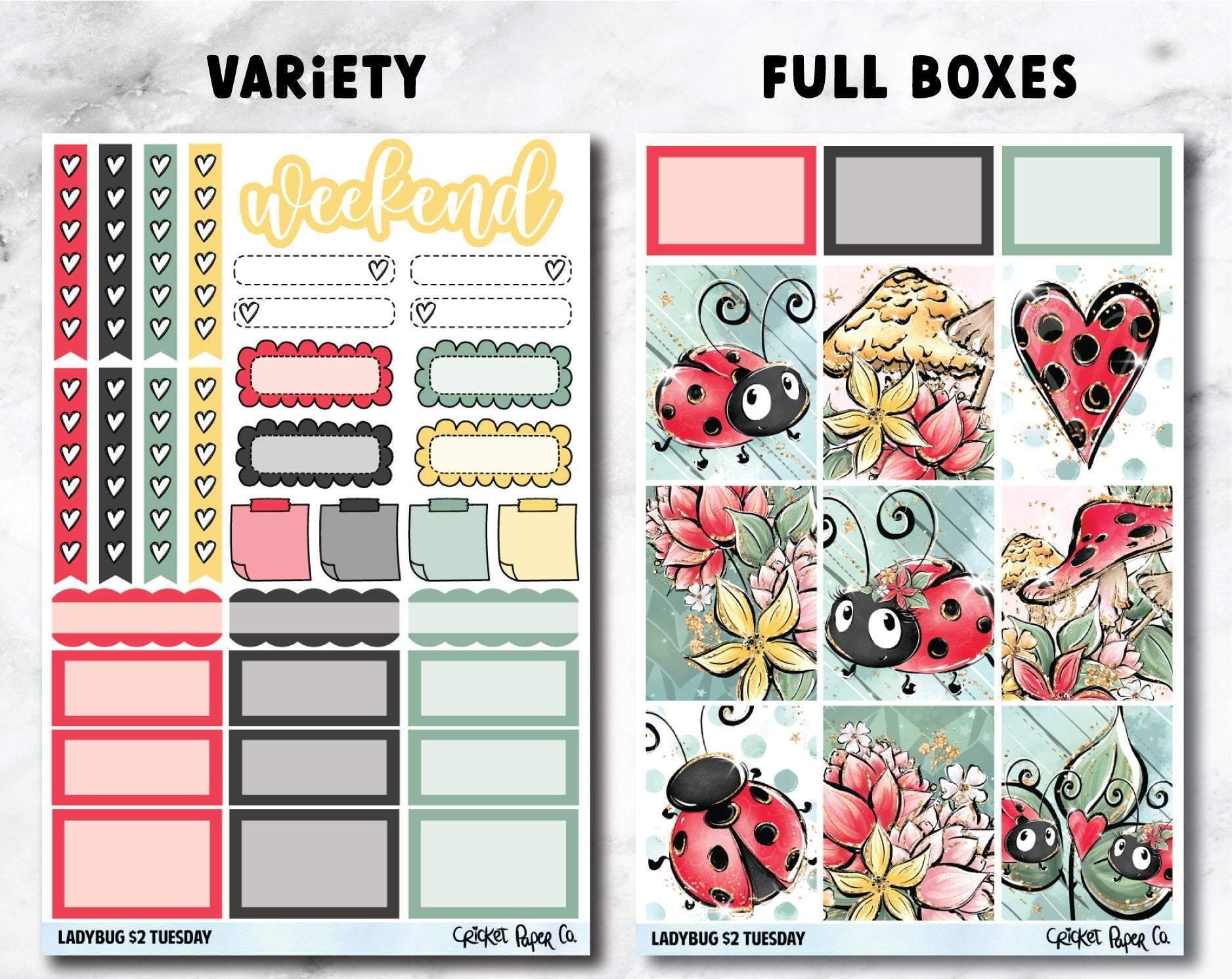 LADYBUG Planner Stickers - Full Kit-Cricket Paper Co.