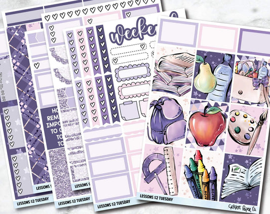 LESSONS Planner Stickers - Full Kit-Cricket Paper Co.