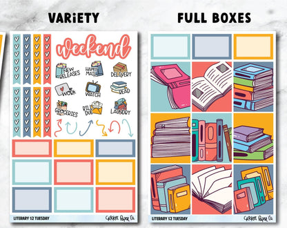 LITERARY Planner Stickers - Full Kit-Cricket Paper Co.