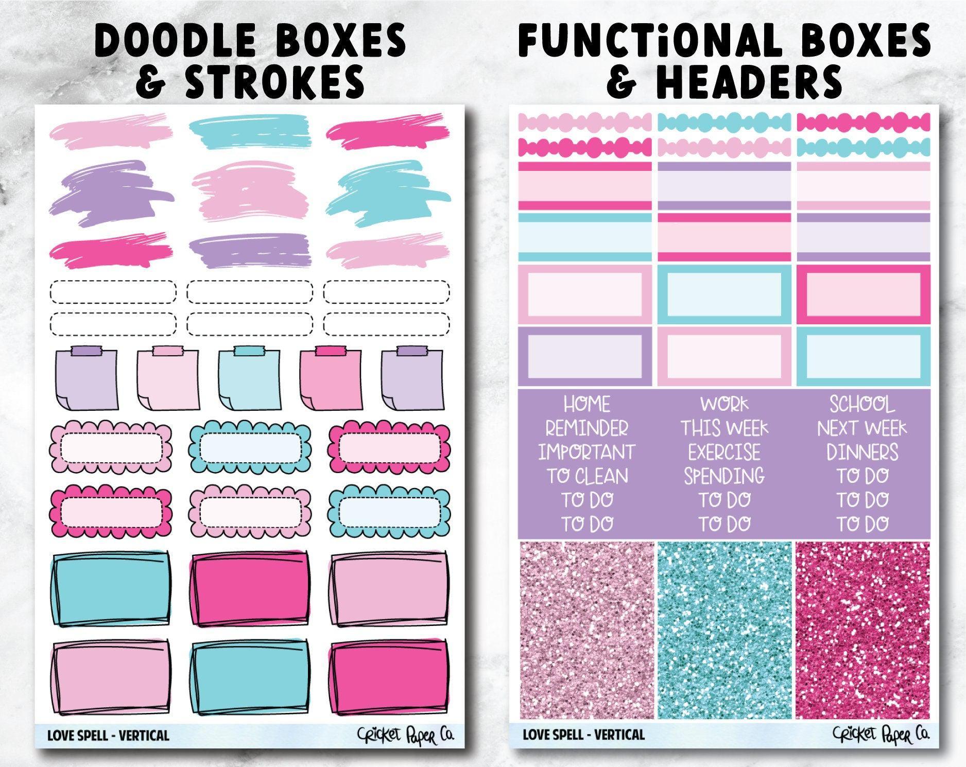 LOVE SPELL Planner Stickers - Full Kit-Cricket Paper Co.