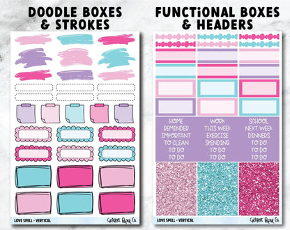 LOVE SPELL Planner Stickers - Full Kit-Cricket Paper Co.