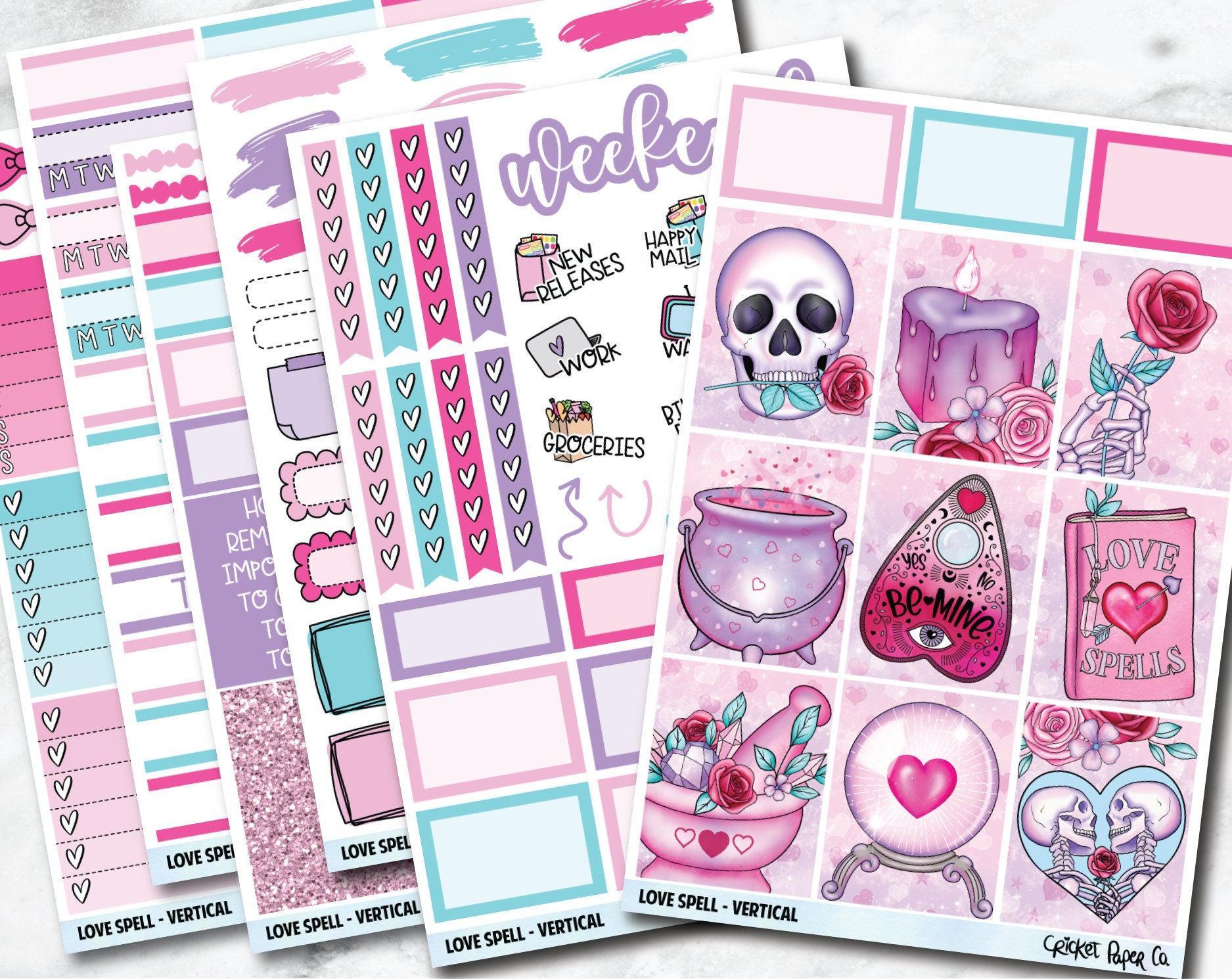 LOVE SPELL Planner Stickers - Full Kit-Cricket Paper Co.
