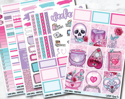 LOVE SPELL Planner Stickers - Full Kit-Cricket Paper Co.