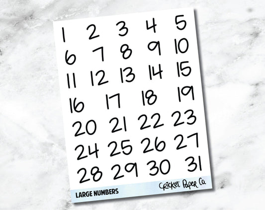 Large Date Numbers Planner Stickers-Cricket Paper Co.